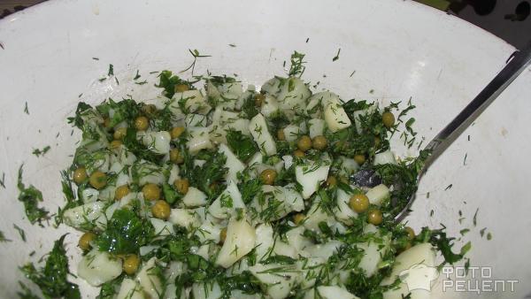 Салат с грибами, курицей и картошкой без майонеза фото