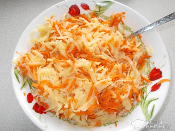 Картофельно- морковные драники фото