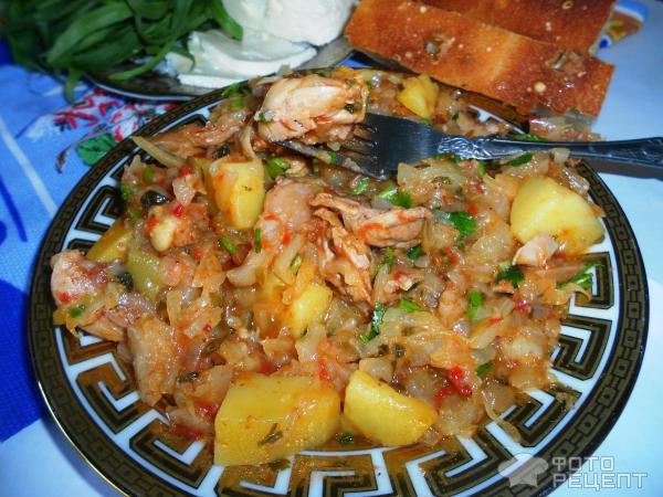 Капуста тушеная с овощами фото