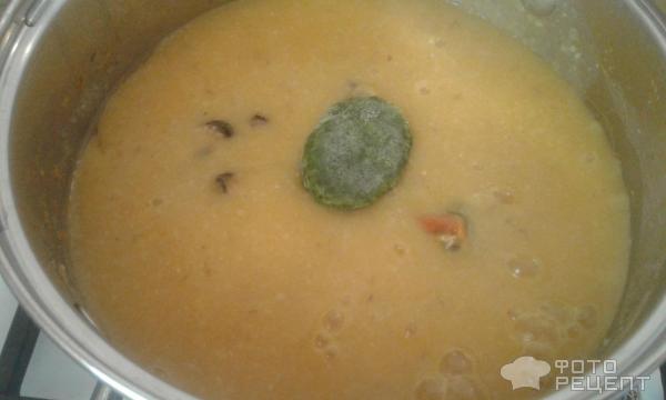 Тыквенный суп с мидиями фото