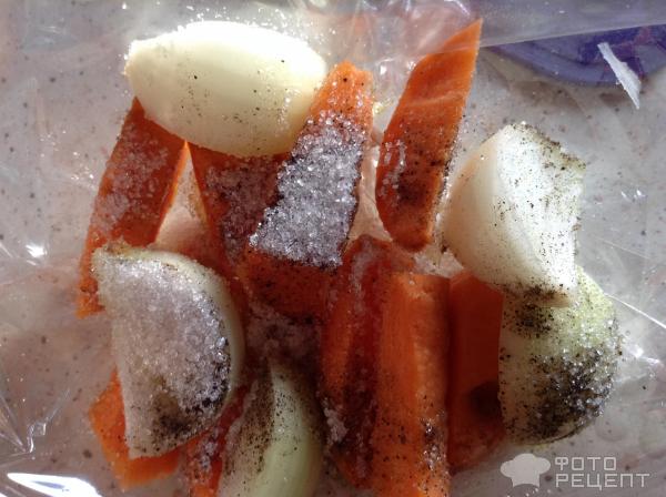 Рецепт: Морковь и лук запеченные в рукаве | в духовке