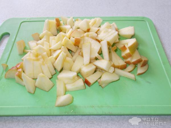 Пшенная каша с карамелизованными яблоками фото