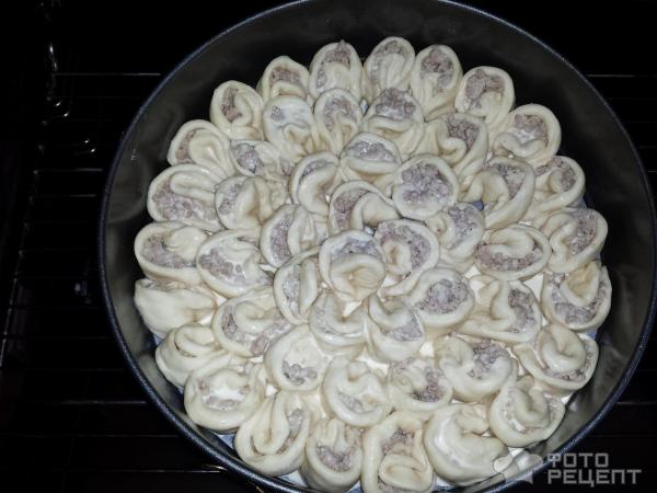 Мясной пирог Хризантема фото