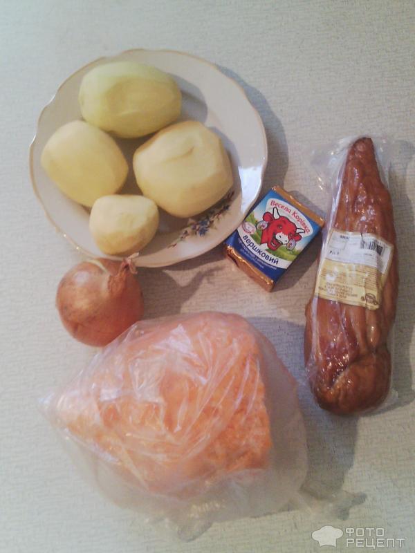 Сырный суп с копчёной курицей - пошаговый рецепт с фото
