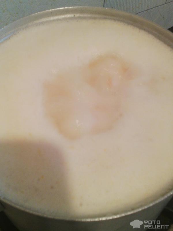 Сырный суп с копченой курицей фото