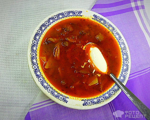 Суп с грибами и фасолью фото