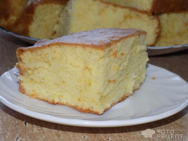 Бисквит с апельсином фото