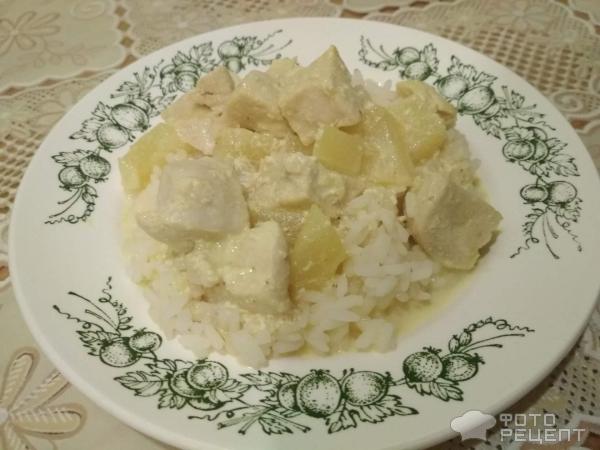 Куриная грудка запеченная с ананасами фото