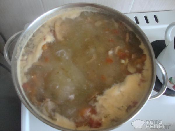 Легкий суп с шампиньонами фото