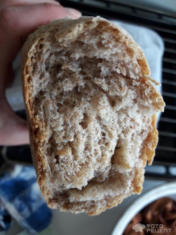 Хлеб заварной с цельнозерновой мукой фото