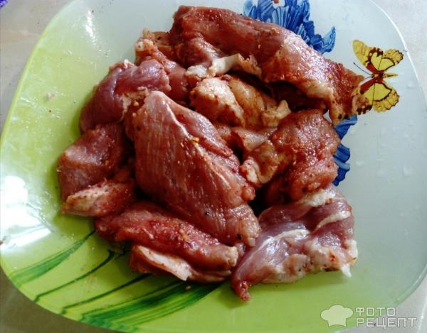 Картошка со свининой в духовке фото