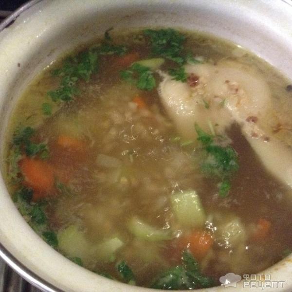 Суп гречневый с кабачком фото