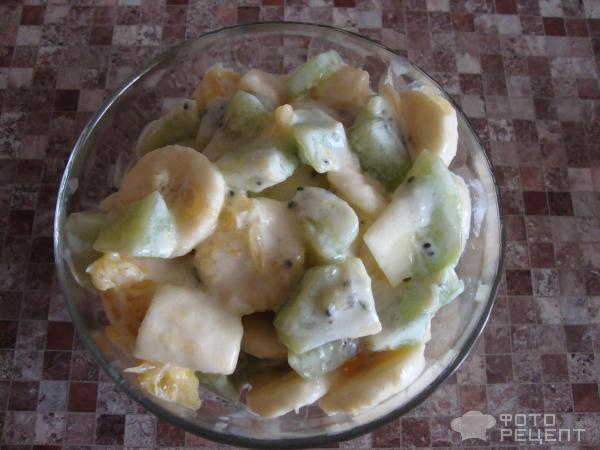 Фруктовый салат с йогуртом и мёдом (пошаговый фото рецепт) - ВашВкус