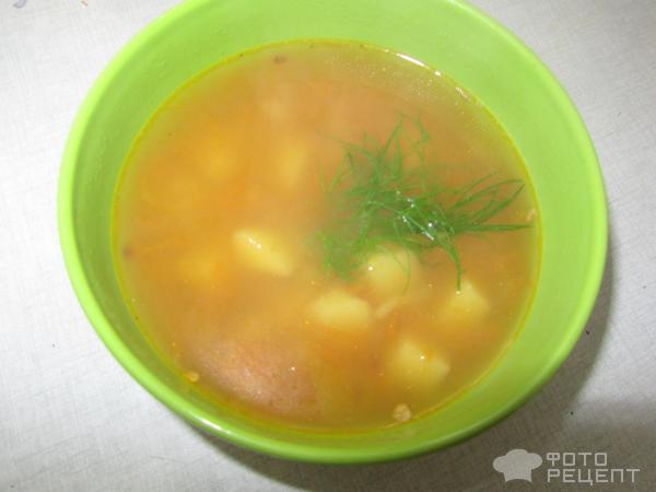 Гречневый суп на курином бульоне фото