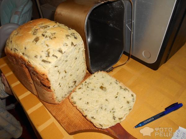 Хлеб Булка пшеничная с зеленым луком для хлебопечки