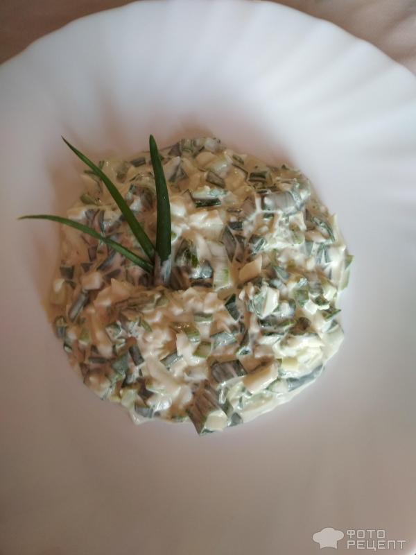 Салат Зеленый лук с яйцом фото