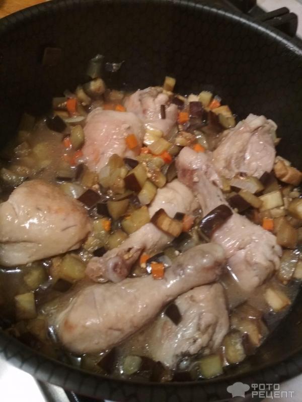 Овощное рагу с курицей фото