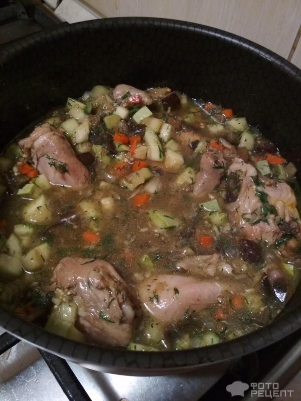 Овощное рагу с курицей фото