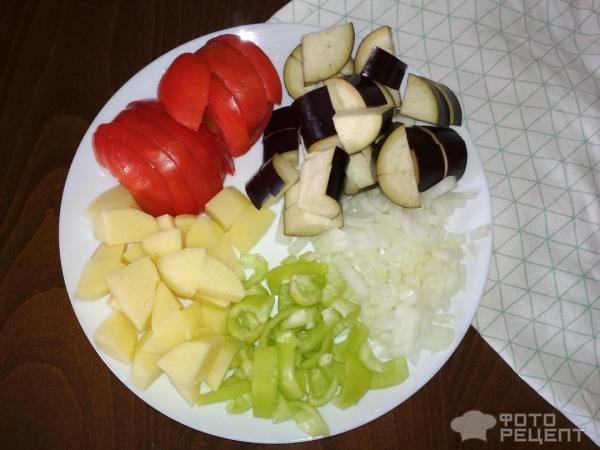 нарезанные овощи для турлу