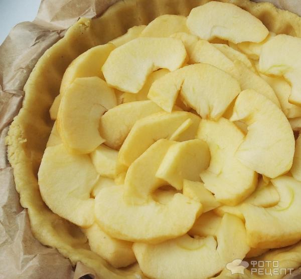 Пирог с яблоками и взбитыми белками фото