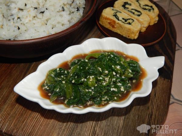 Салат из шпината по-корейски фото