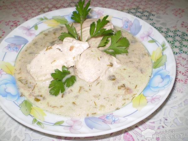 Грузинский суп Чихиртма с курицей