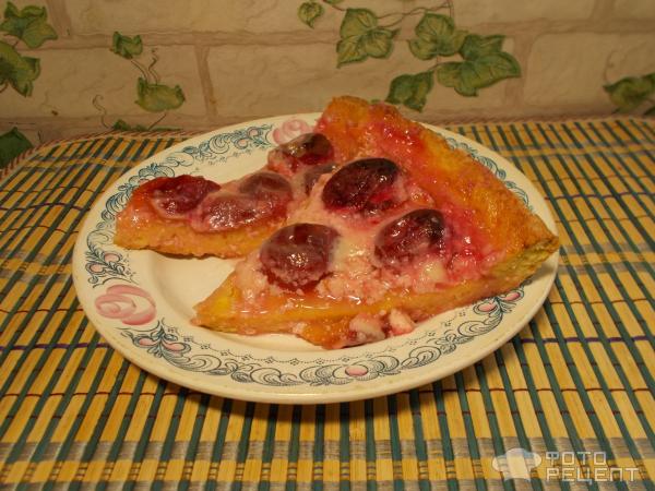 Песочный пирог со сливами фото