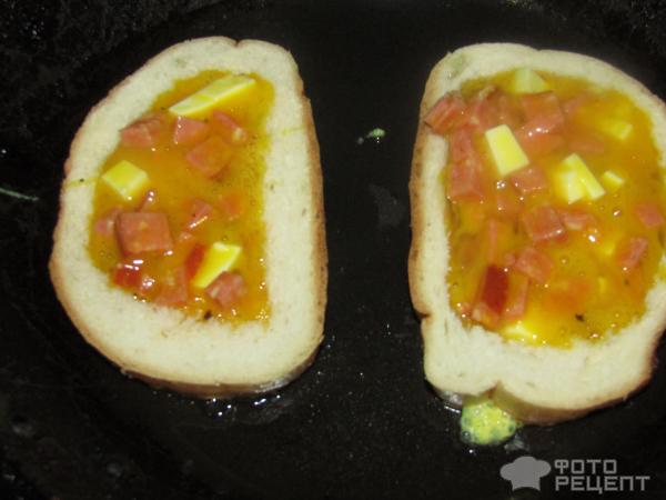 Яичница-бутерброд фото