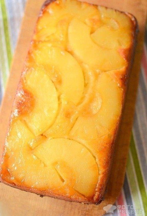Нежный пирог с ананасами фото