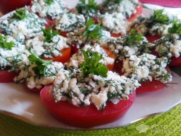 Закуска помидоры с сыром
