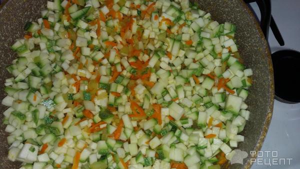 Макароны с овощами в сливочно-сырном соусе фото