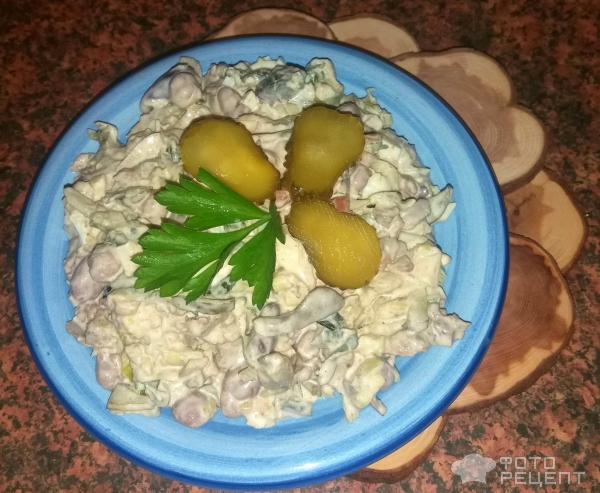 Салат из куриной печенки фото