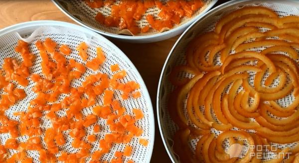 Цукаты из тыквы и апельсиновых корочек фото