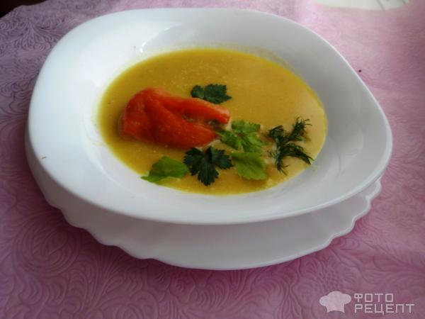Сырный суп с фаршированным перцем фото
