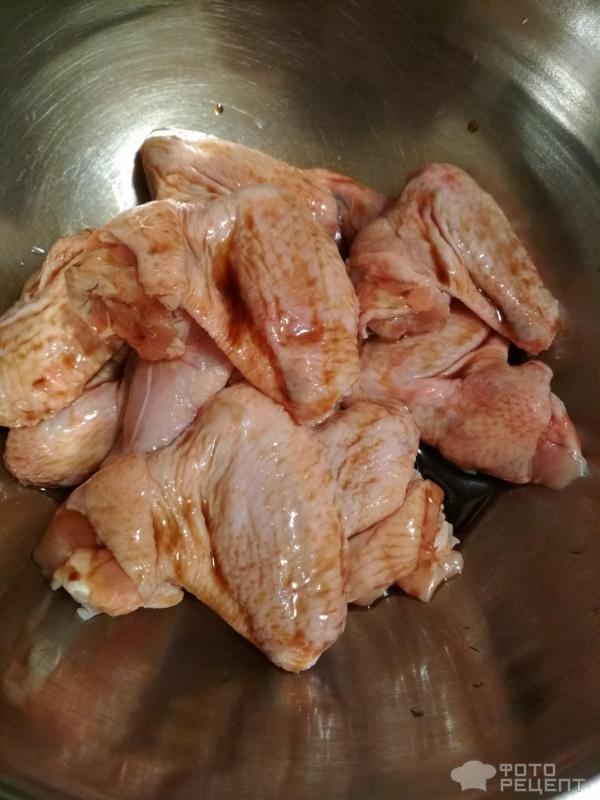 Куриные крылышки в соевом соусе фото