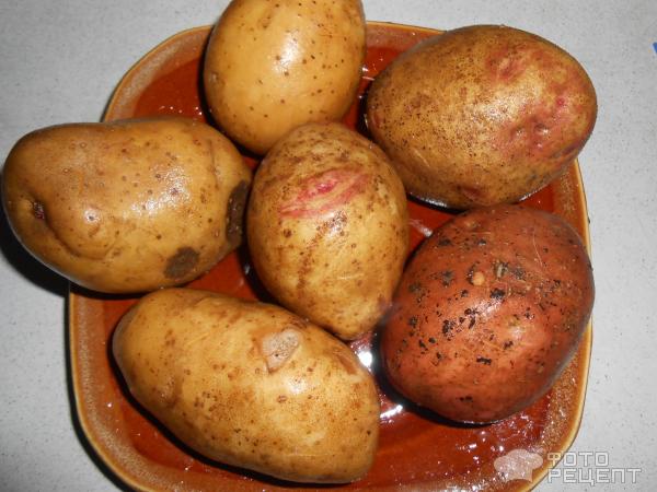 Картошка в мундире в микроволновке рецепт с фото пошагово