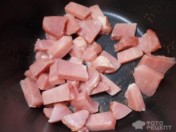 Рецепт: Свинина с овощами в мультиварке - почти ПП с расчетом КБЖУ