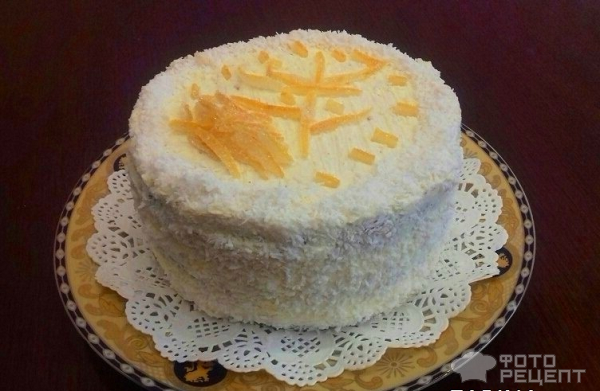Торт Нежность с лимонный фото