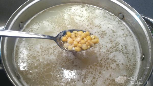 Гороховый суп с копчеными ребрышками фото