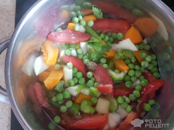 Легкий овощной суп Разгрузочный день фото