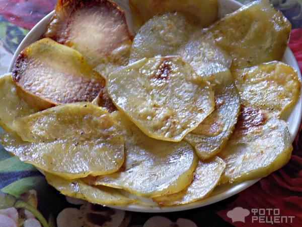 Картофельные чипсы в духовке фото