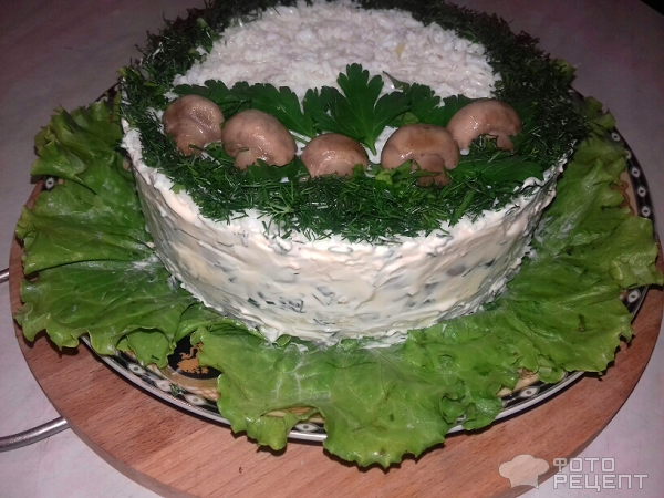 Вкусный грибной салат Дружные опята фото