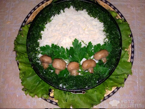 Вкусный грибной салат Дружные опята фото