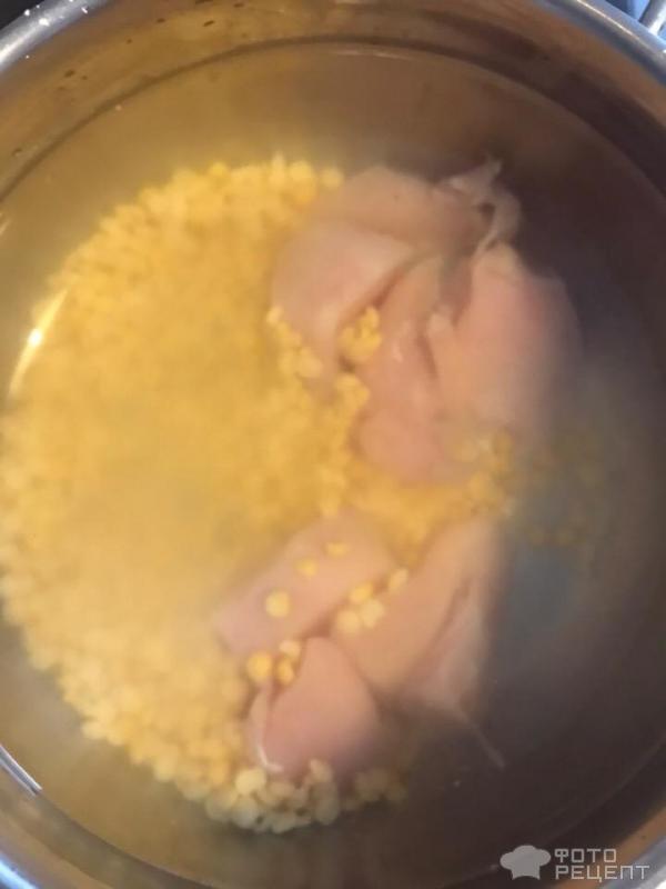 Суп гороховый куриный фото