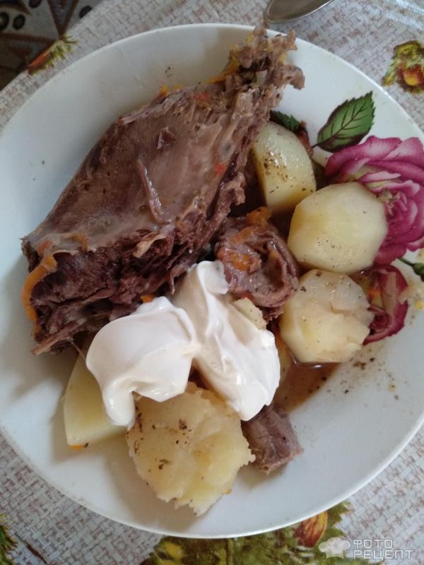 Жаркое из мяса зайца с картофелем фото