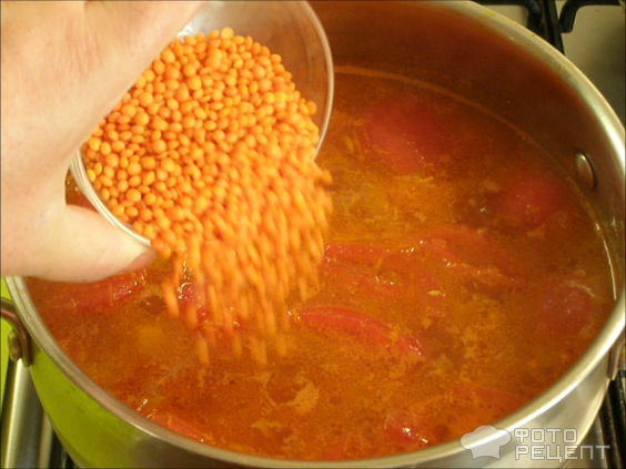 Томатный суп с фрикадельками фото