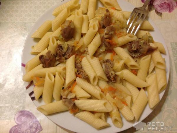 Куриные желудки с овощами фото