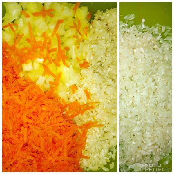 Рис с мясом и овощами в горшочке фото