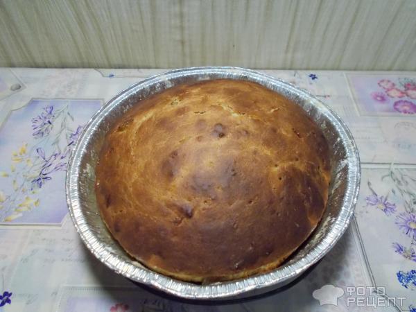 Пирог с вареньем из ревеня фото