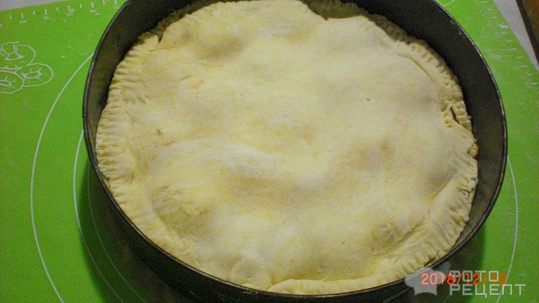 Нежный пирог Яблочки под снегом фото
